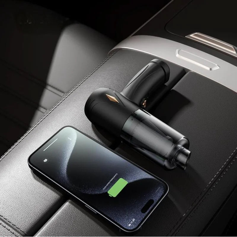 Dust-Free Car Interior Kit – Vacuum, Towels, Brush & Bin