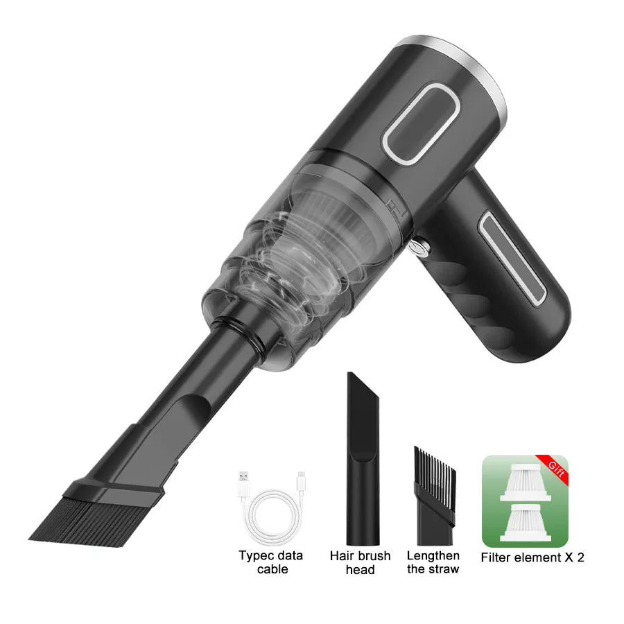 BELIBUY black cordless mini vacuum – portable cleaner for car and home