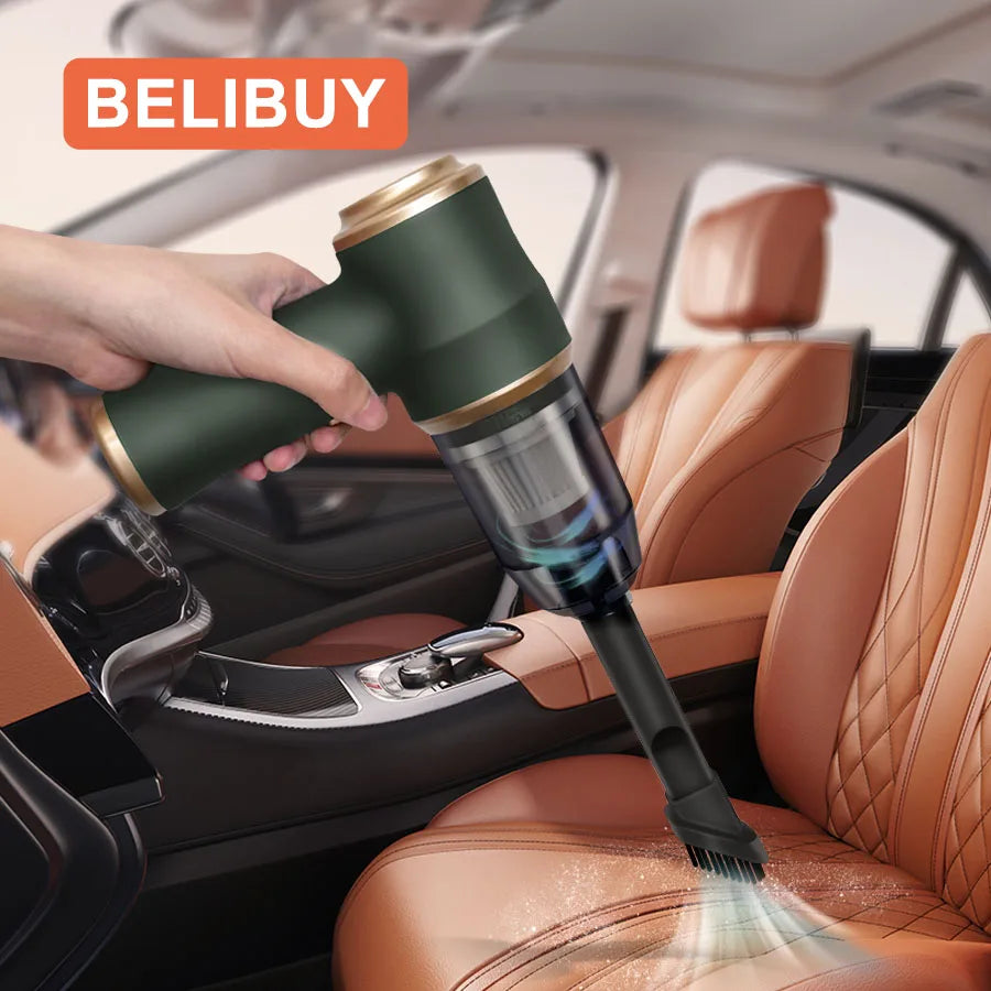 Complete BELIBUY vacuum kit with multiple nozzles, USB charger, and brush tools