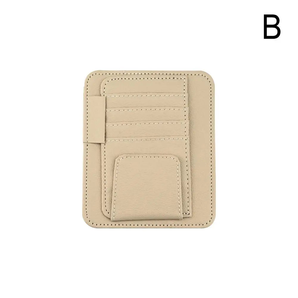 B configuration sun visor organizer multi-pocket layout