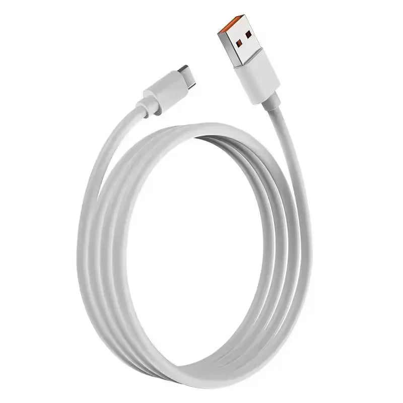 White USB type-C charging cable with golden connector for handheld vacuum
