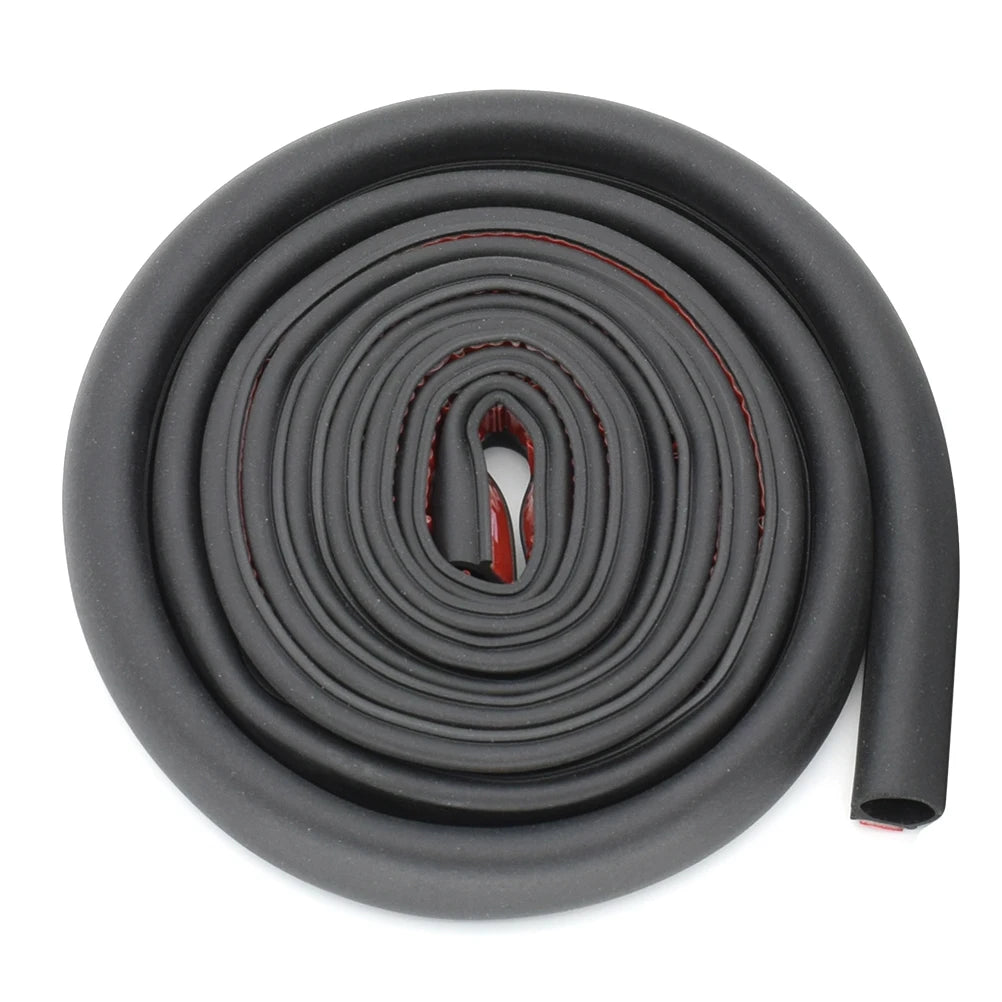 rubber door seal applied to car doorframe to reduce noise and vibration