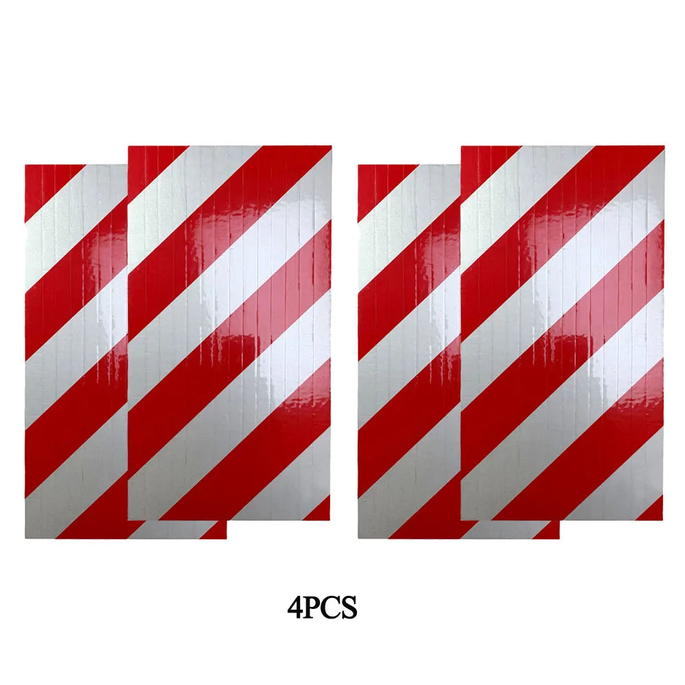 4-pack of red and white foam corner protectors for garage wall installation