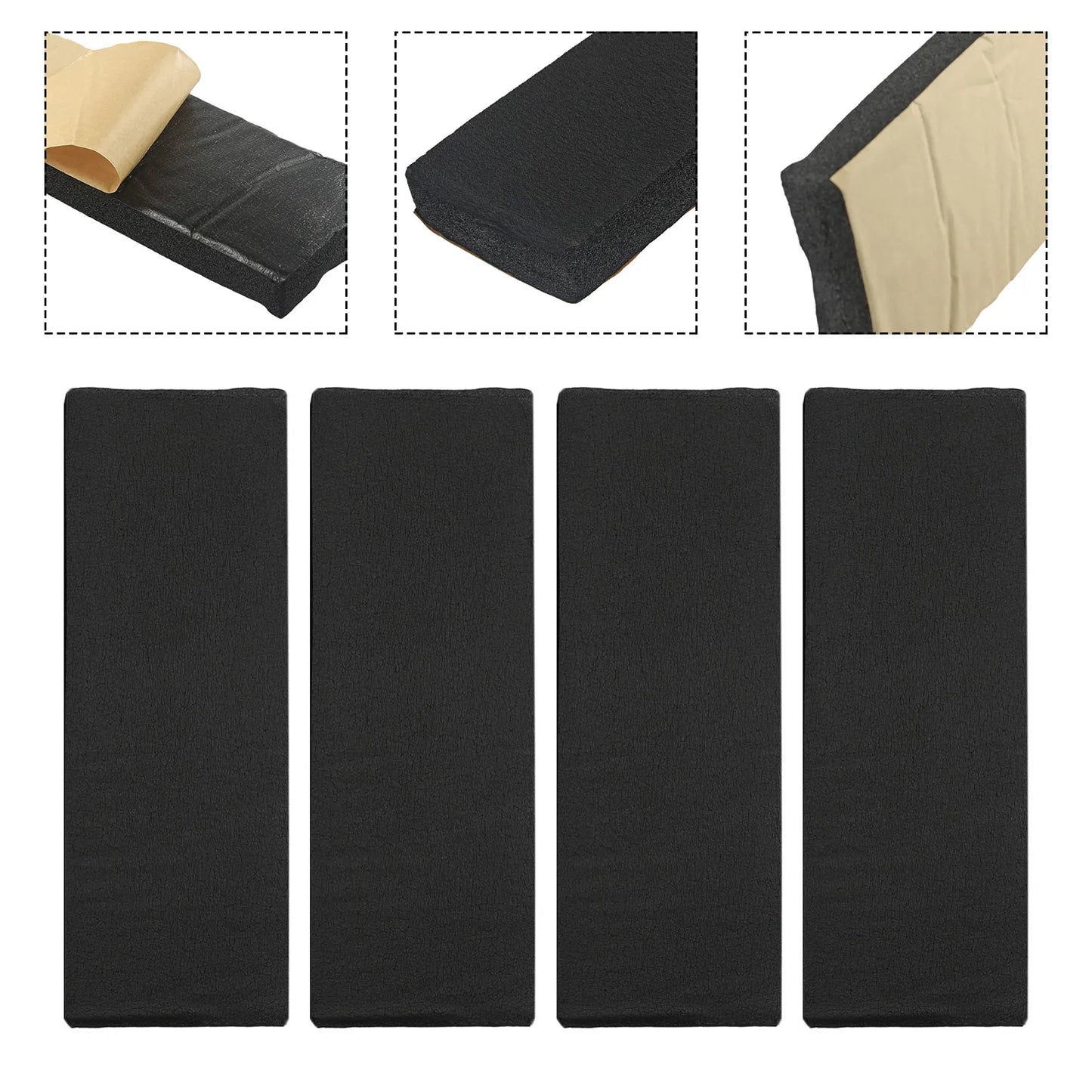self-adhesive peel-and-stick backing on foam garage bumpers