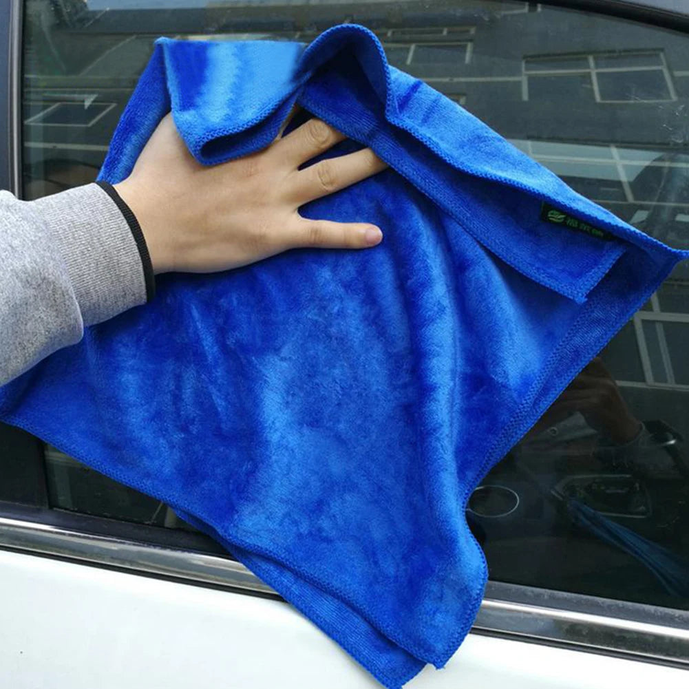 25-piece thickened microfiber towel set for car cleaning, waxing, and polishing
