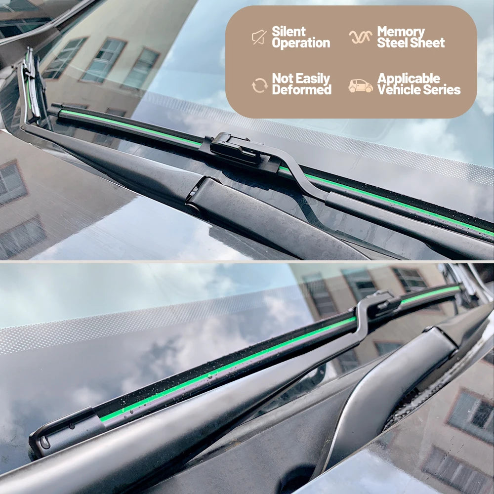 Water sweep performance test of Qashqai wiper blades in rain conditions