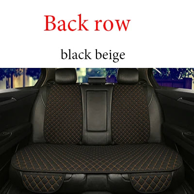 Black and beige PU leather rear seat cover for back seats