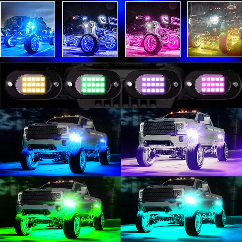 Smartphone app interface for RGB underglow lights – color and pattern customization
