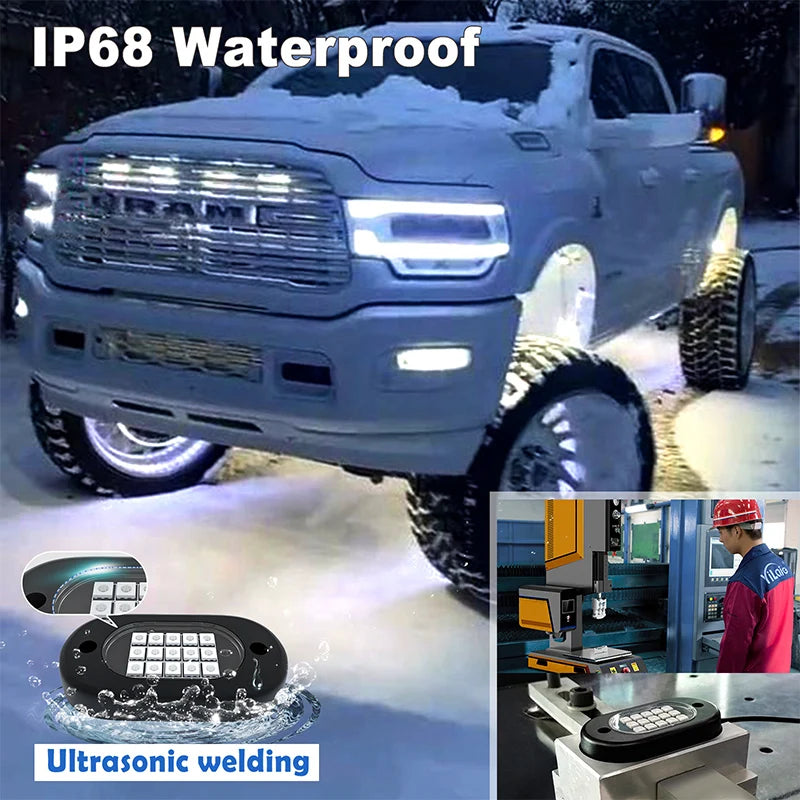 RGB underglow lights installed on car side – dynamic color glow