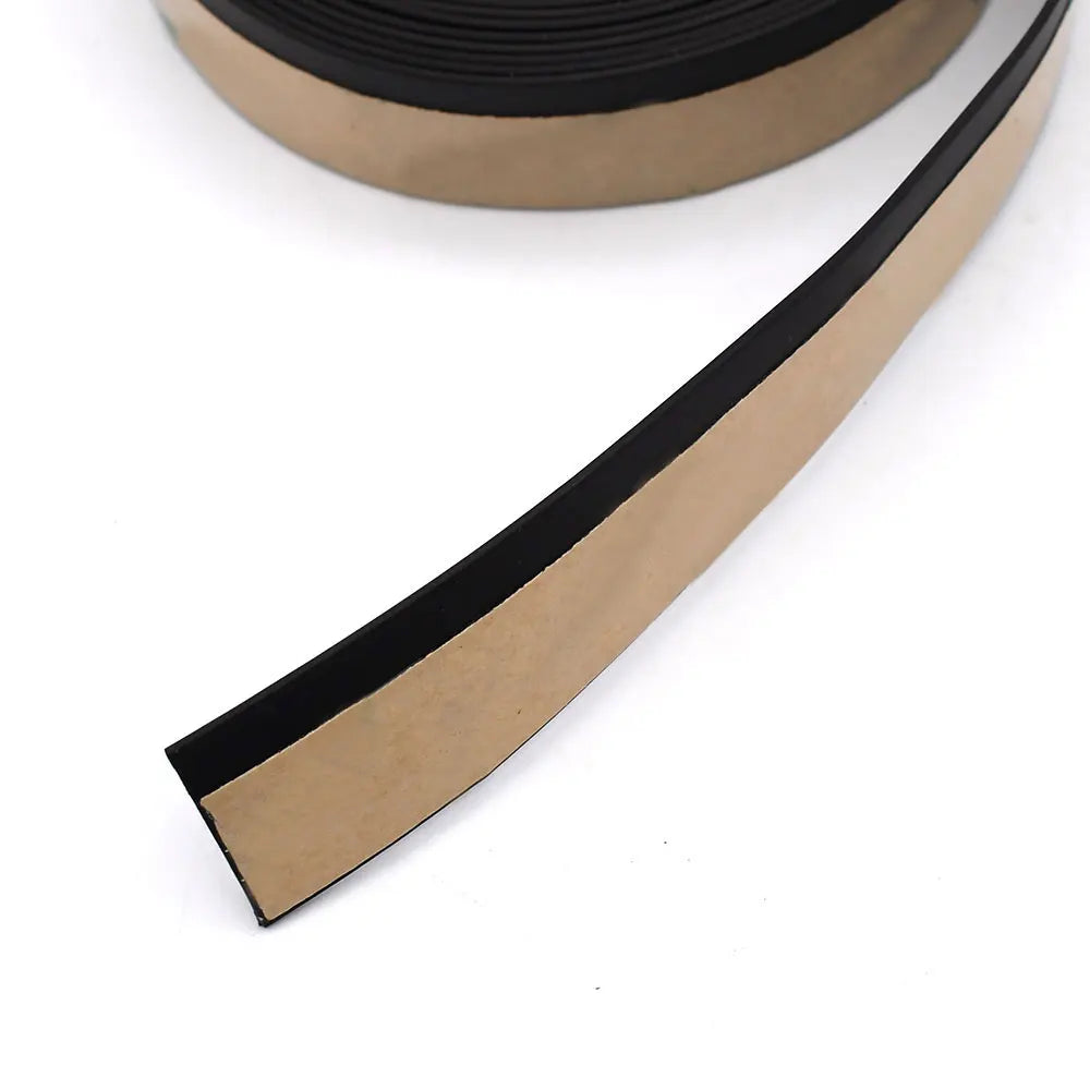 demo of rubber edge trim sealing car door gaps to block water and wind noise