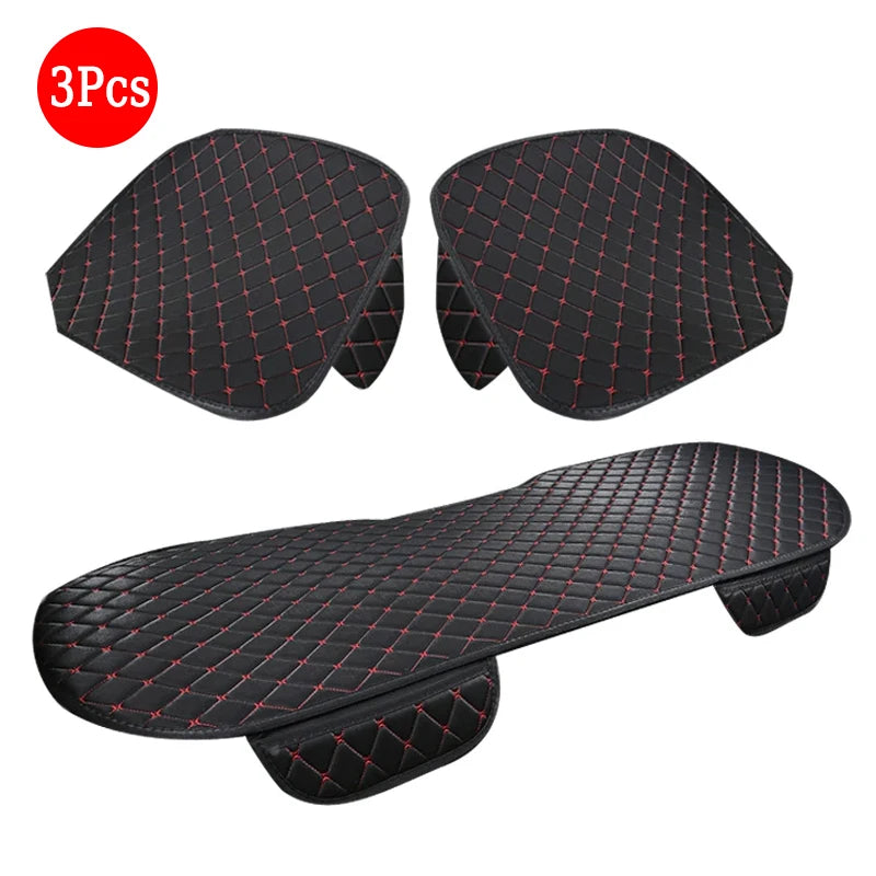 Car seat cushion color options – black, red, beige – breathable padded design
