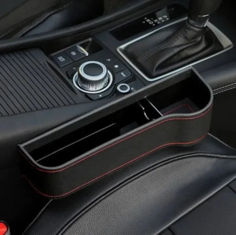 Complete seat gap storage box PU leather organizer package - right side.