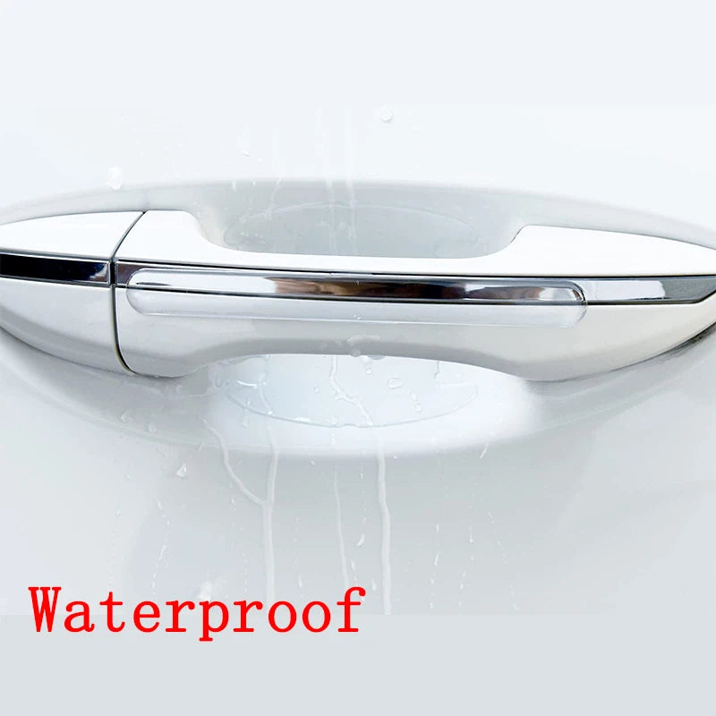 peel-and-stick adhesive back of transparent door bowl protector