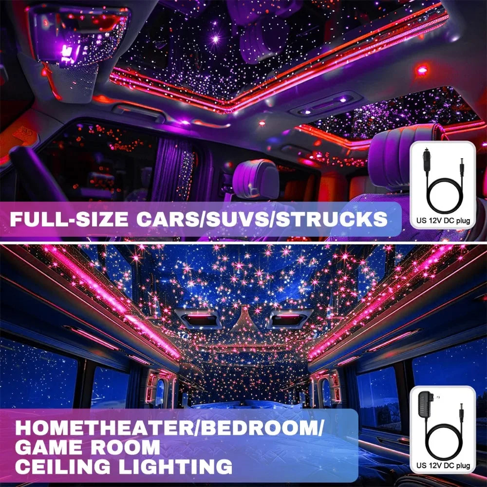 LED light engine unit of fiber optic star ceiling kit with power input and remote