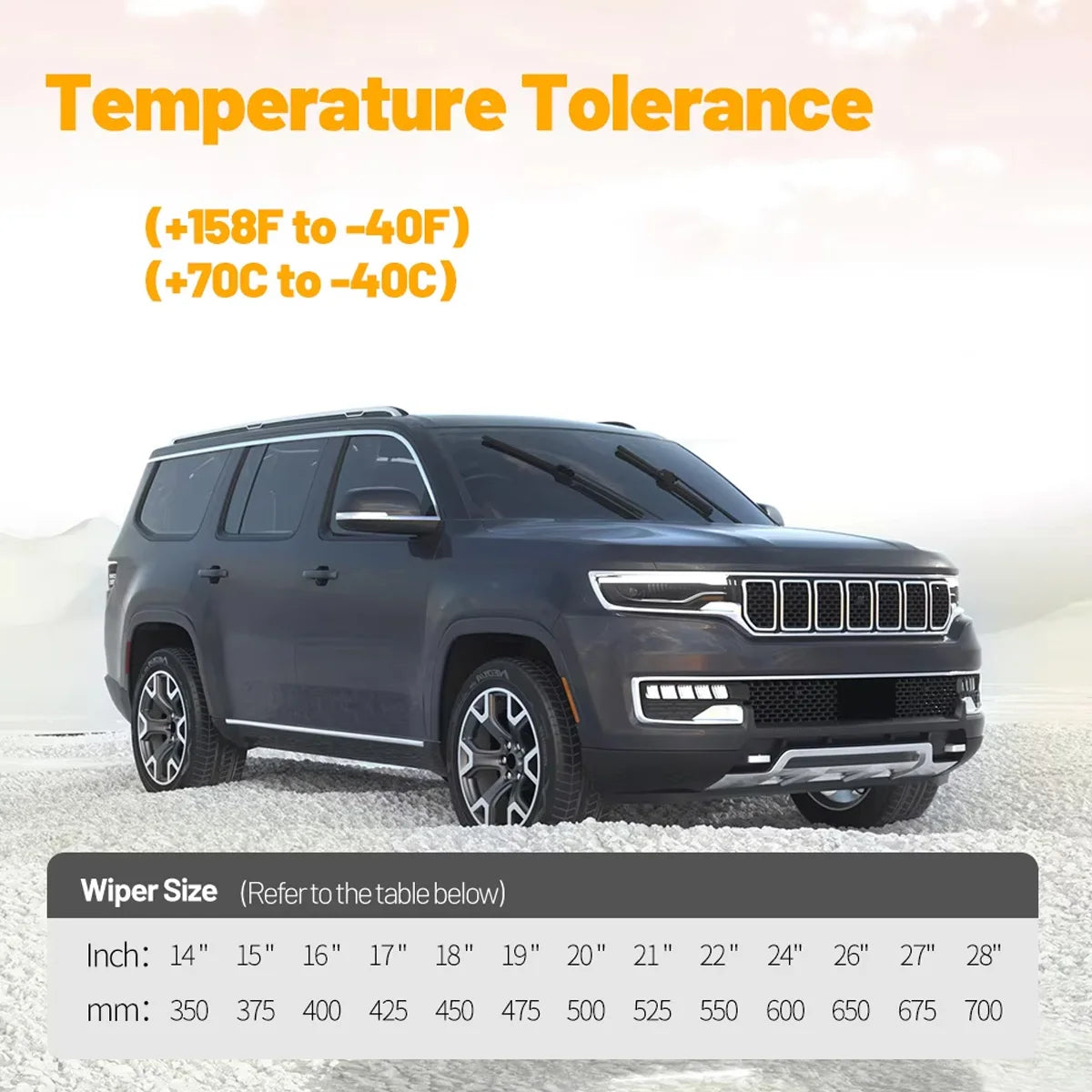 Rubber blade edge and refill profile for Toyota C-HR wiper set