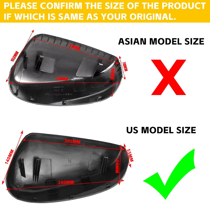 Right chrome mirror cover installed on Toyota Hilux Revo rearview mirror