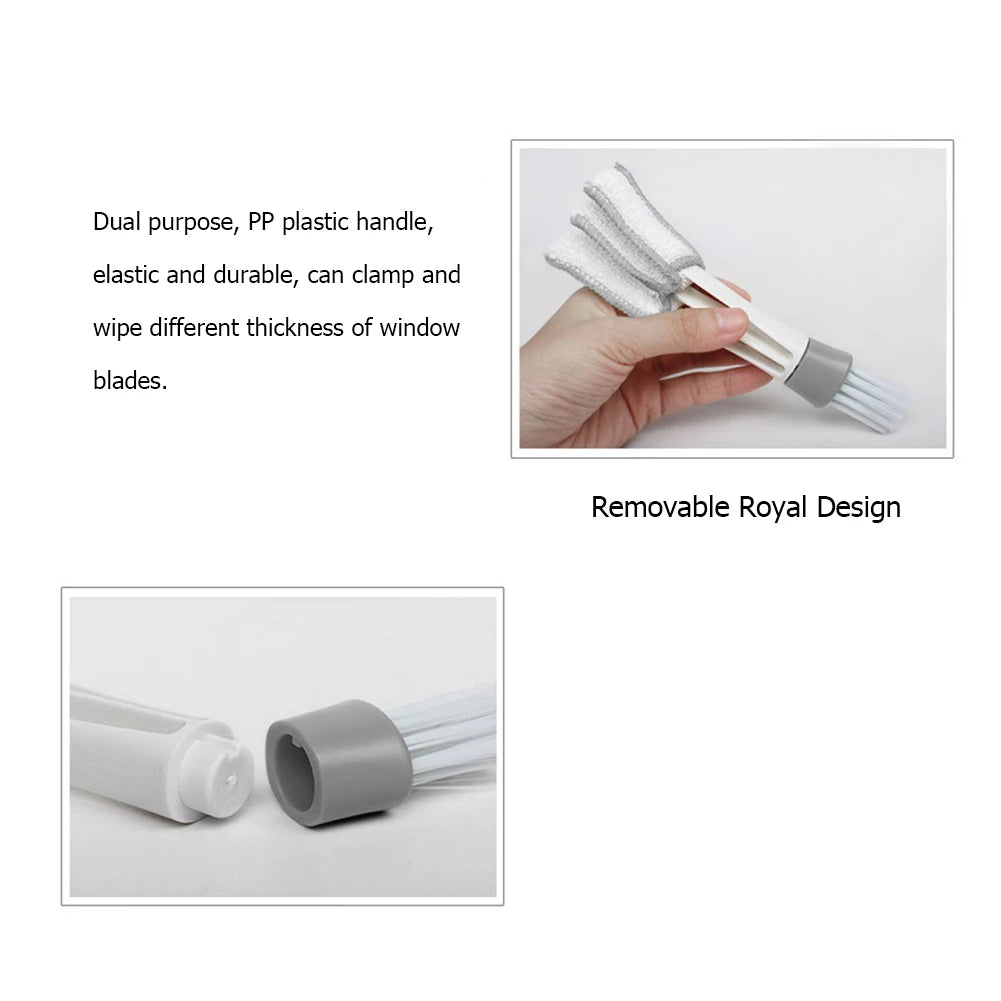Removable and washable microfiber head on car vent cleaning brush