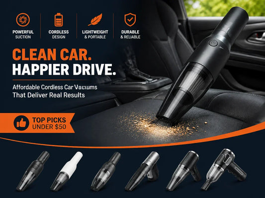 Four cordless car vacuums under $50 for a cleaner car, and a happier drive.
