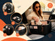 Car organizers for women — purse hook, visor organizer, seat gap filler, glasses clip and tissue holder arranged in a tidy car interior