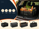 Soft felt trunk organizer holding grocery bags upright in a car boot – anti-slip base, grey color