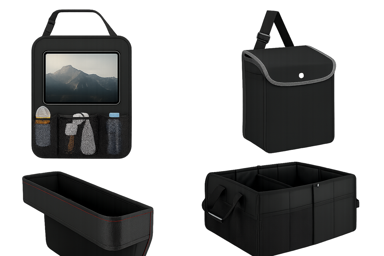 Car organizers for trunk, backseat, and center console – foldable bins, seat pockets, and storage boxes