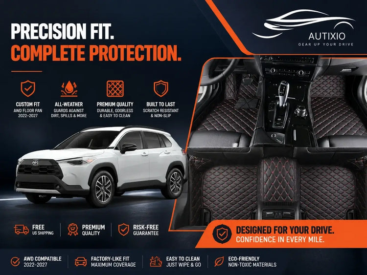 Toyota Corolla Cross Hybrid floor mats – AWD fitment all-weather and carpet options from Autixio