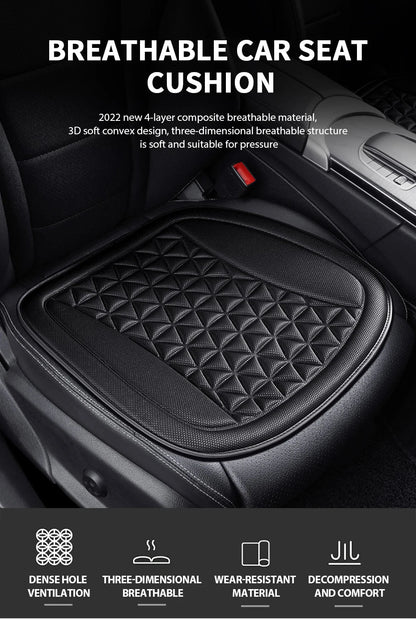 Front seat view of 3D breathable car seat cover