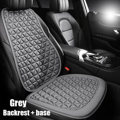 3D breathable car seat cover grey front seat backrest and seat base 2-piece set installed in driver seat