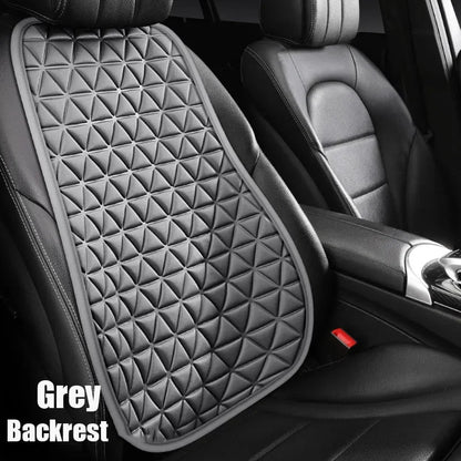3D breathable car seat cover grey front seat backrest only tall ergonomic design installed in driver seat