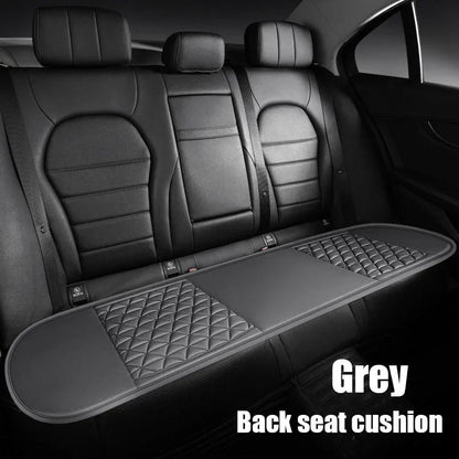 3D breathable car seat cover grey rear bench cushion mat installed in car backseat diamond quilted pattern