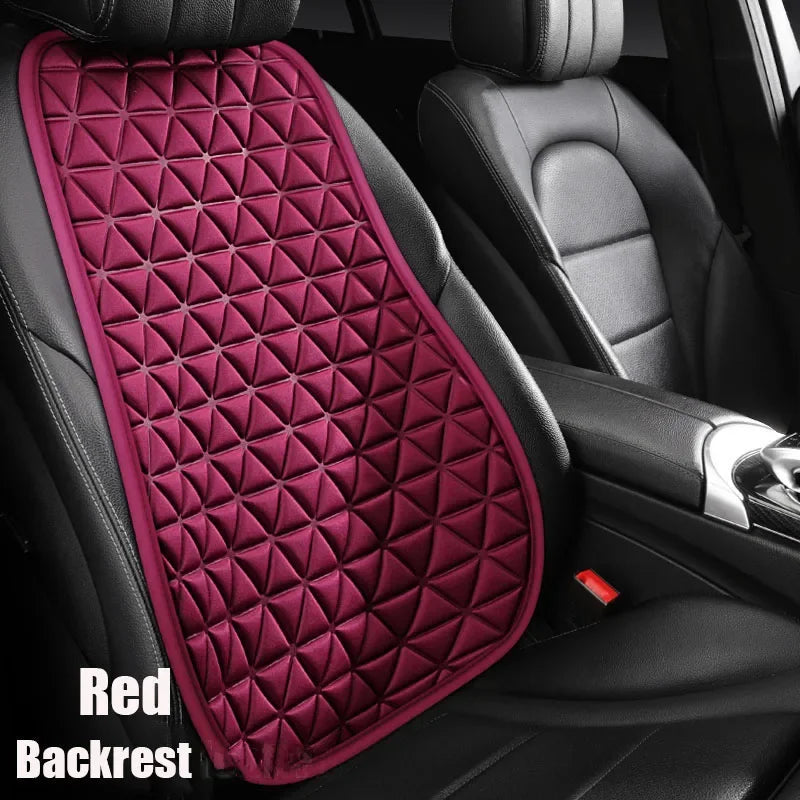 3D breathable car seat cover red front seat backrest only tall ergonomic design installed in driver seat