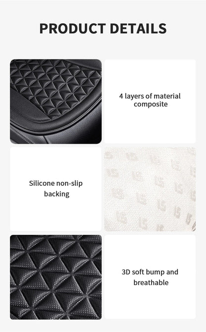 Temperature control in breathing seat cover