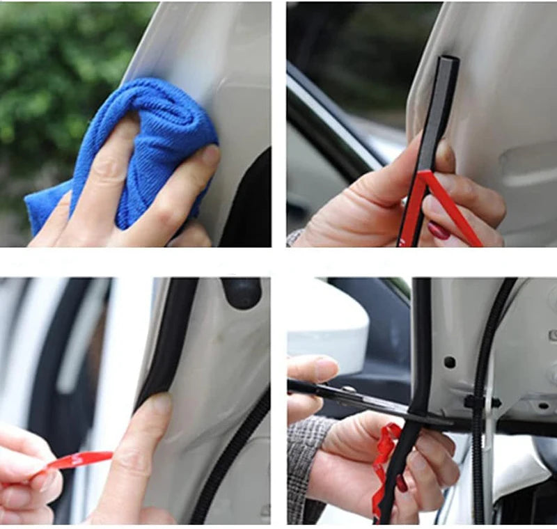 D-Type EPDM Rubber Door Seal Strip – 2M Universal Car Insulation