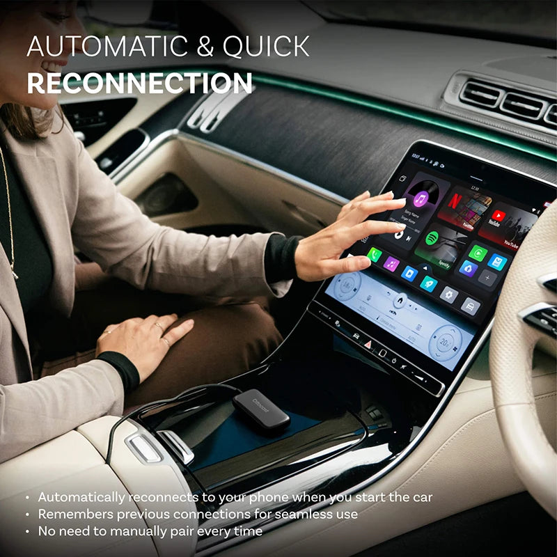 Android CarPlay AI Box – Wireless Adapter with 5G, Netflix, YouTube