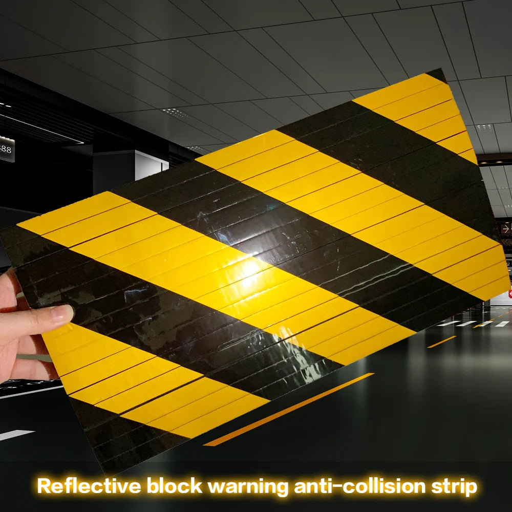 Garage Wall Foam Bumper Guard – Reflective Corner Protector