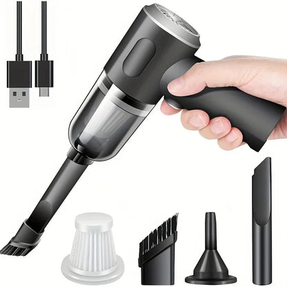 120W Cordless Handheld Vacuum – USB Rechargeable for Car & Home