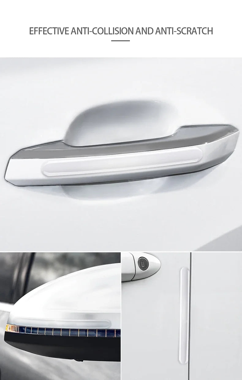 4pcs Transparent Door Bowl Protectors – Silicone Scratch Guards