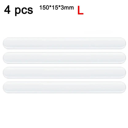 4pcs Transparent Door Bowl Protectors – Silicone Scratch Guards