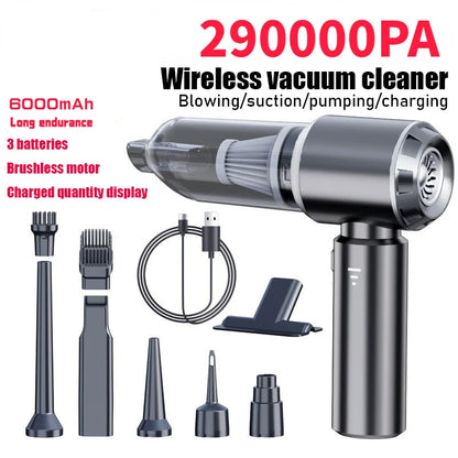29000Pa Cordless Car Vacuum – 4-in-1 Brushless Handheld Cleaner