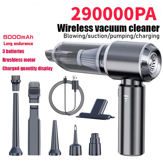 29000Pa Cordless Car Vacuum – 4-in-1 Brushless Handheld Cleaner