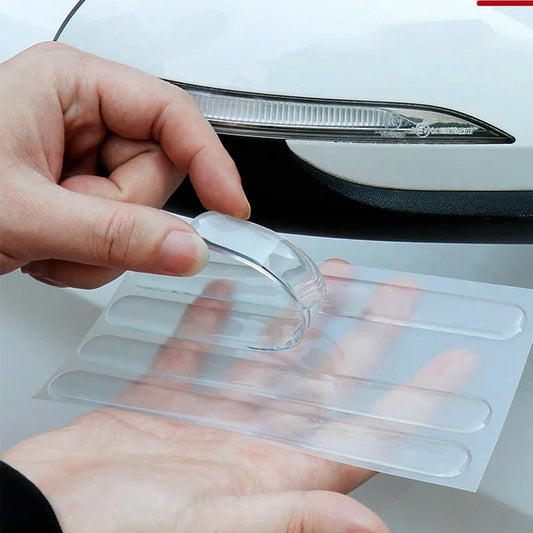 4pcs Transparent Door Bowl Protectors – Silicone Scratch Guards