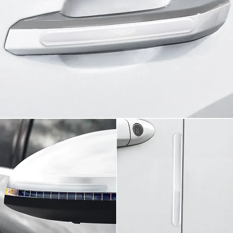 4pcs Transparent Door Bowl Protectors – Silicone Scratch Guards