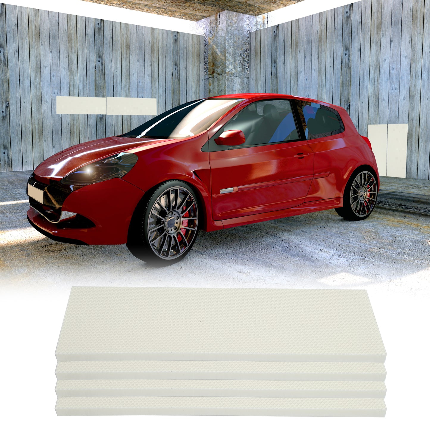 400×120×15mm EVA Garage Wall Guard – White Car Door Protector