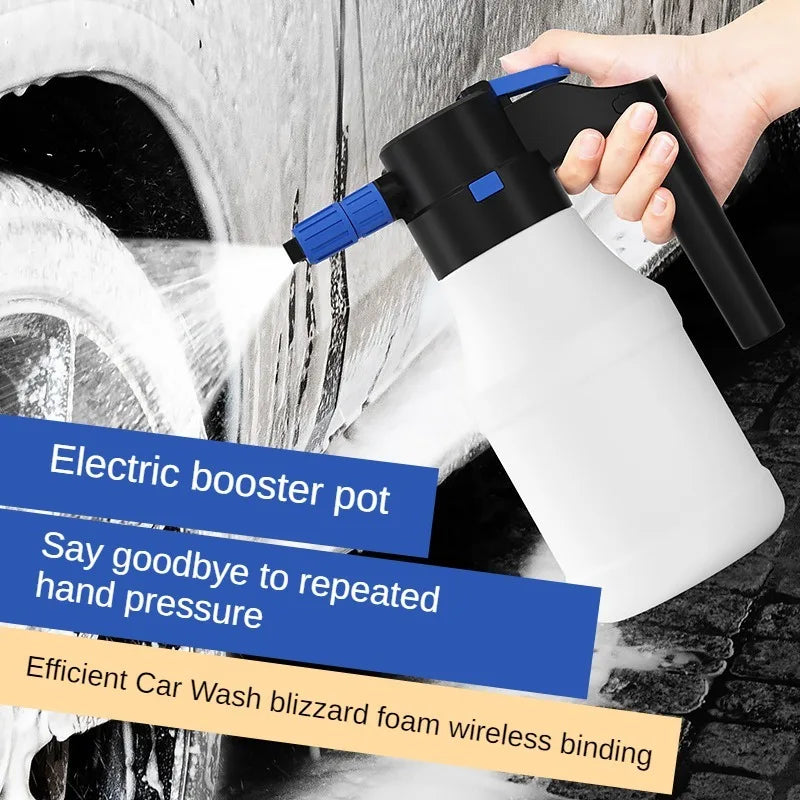 Electric Foam Sprayer 1.5L – Battery-Powered Car Wash Foam Cannon
