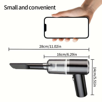 120W Cordless Handheld Vacuum – USB Rechargeable for Car & Home