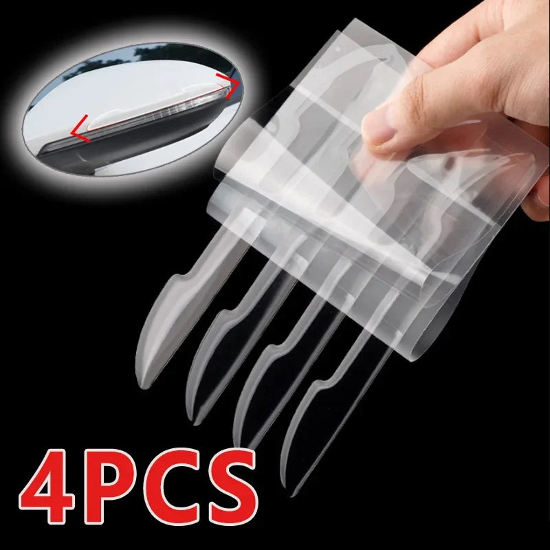 4pcs Transparent Door Bowl Protectors – Silicone Scratch Guards