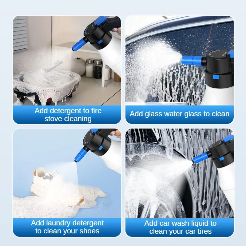 Electric Foam Sprayer 1.5L – Battery-Powered Car Wash Foam Cannon