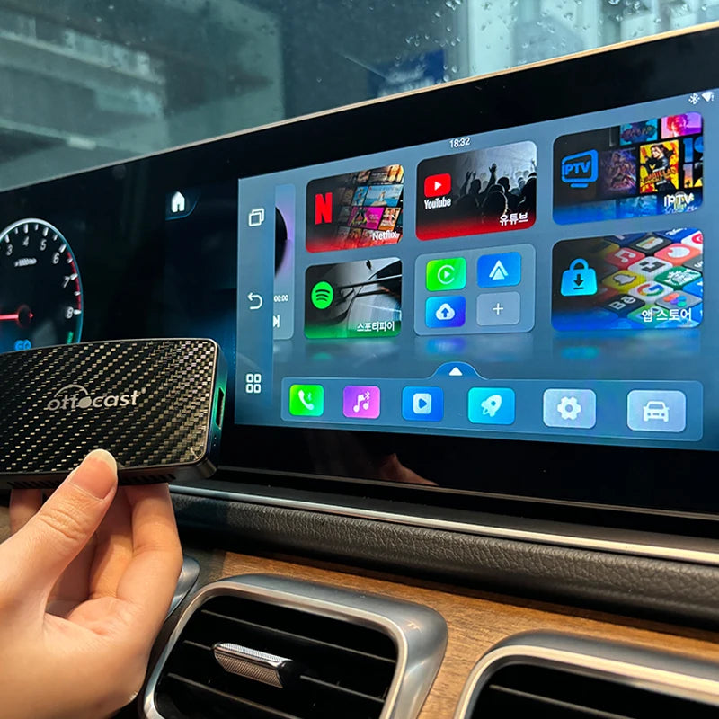 Android CarPlay AI Box – Wireless Adapter with 5G, Netflix, YouTube