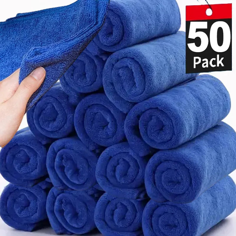 20-Pack 30×30cm Microfiber Car Towels – Soft Cleaning Cloths