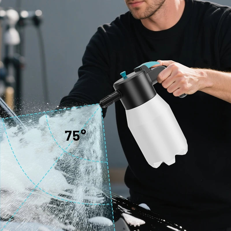 Electric Foam Sprayer 1.5L – Battery-Powered Car Wash Foam Cannon